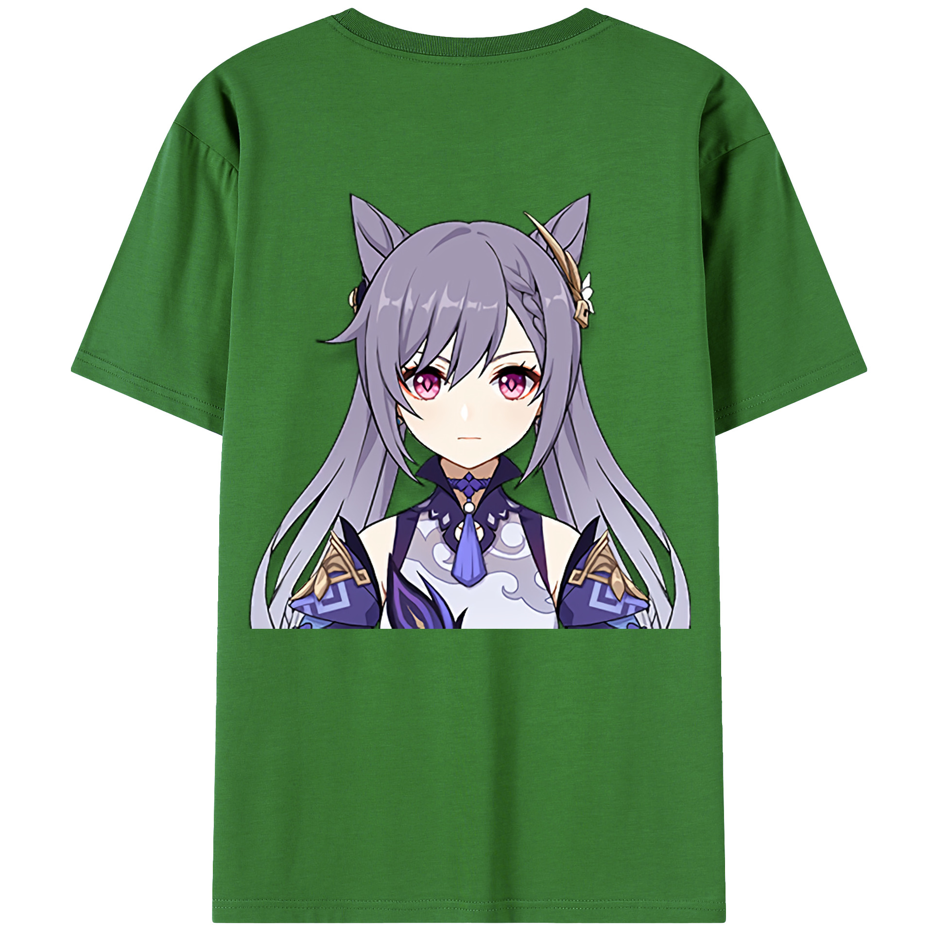 げんし神 刻晴 こくせい genshin Kokusei レディース半袖Tシャツ(バックプリント)
